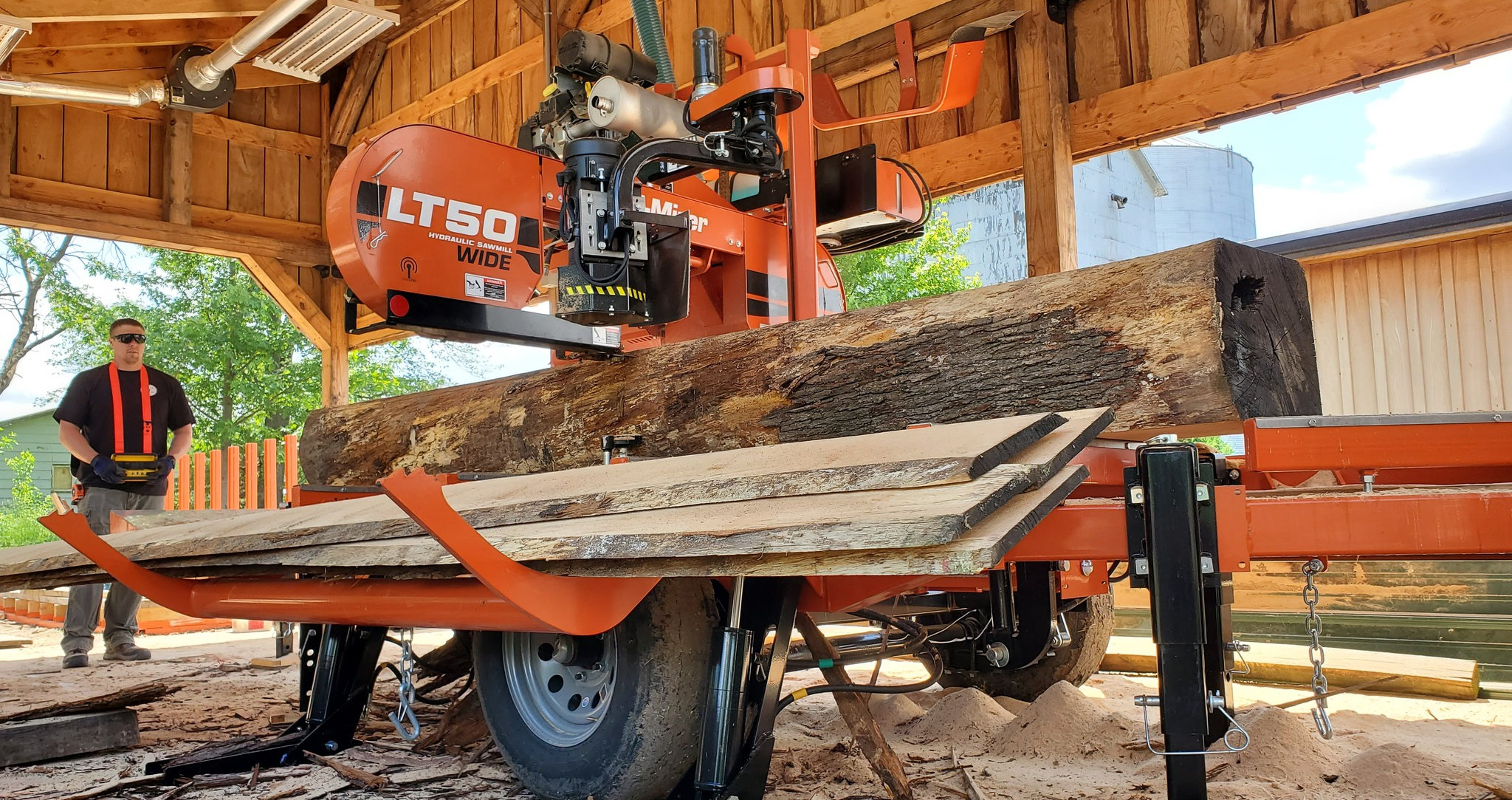 Diller Millworks sawmill with white oak